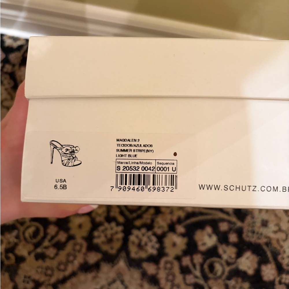 SCHUTZ Blue and White Striped Heels. Brand New. 6.5 - Picture 6 of 6
